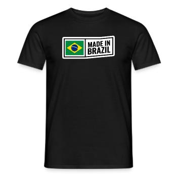 Brazil - Men's T-Shirt - black - Front - AI Model Male 178 light (178cm)