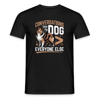Shetland Sheepdog Sheltie Dog Breed - Men's T-Shirt - black - Front - AI Model Male 178 light (178cm)