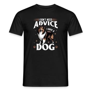 Shetland Sheepdog Sheltie Dog Breed - Men's T-Shirt - black - Front - AI Model Male 178 light (178cm)