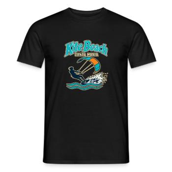 Kitesurf : plage de cerfs-volants de Santa Maria, Sal Cap-Vert - T-shirt homme - noir - Devant - AI Model Male 178 light (178cm)