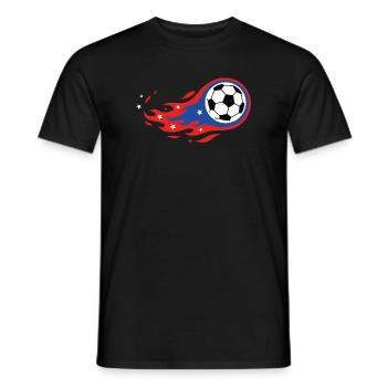 Maillot de fan de Football Soccer USA Fireball Comet - T-shirt homme - noir - Devant - AI Model Male 178 light (178cm)