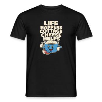 Proteinreiches Snack-geschenk Für Feinschmecker - Männer T-Shirt - Schwarz - Vorne - AI Model Male 178 light (178cm)