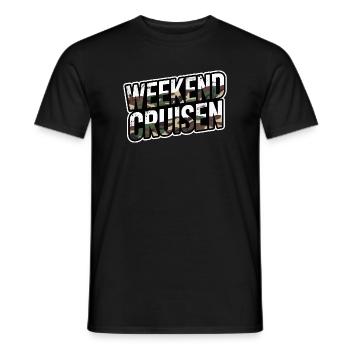 Croisière du week-end en disant accordage du camouflage - T-shirt homme - noir - Devant - AI Model Male 178 light (178cm)