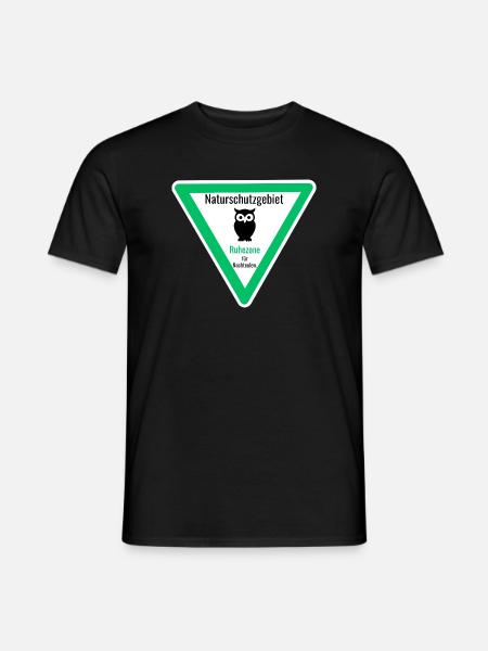 Naturschutzgebiet Ruhezone für Nachteulen - Männer T-Shirt - Schwarz