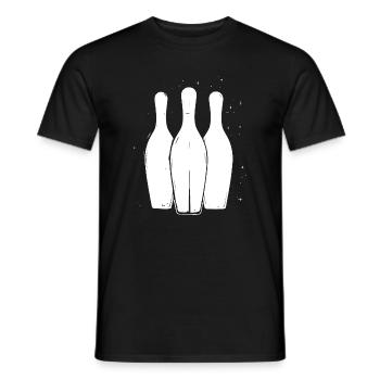 Bowling Pins - Männer T-Shirt - Schwarz - Vorne - AI Model Male 178 light (178cm)