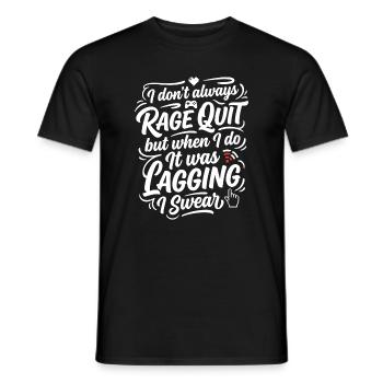 Rage Arrêt Gaming Dix : Dire d’humour - T-shirt homme - noir - Devant - AI Model Male 178 light (178cm)
