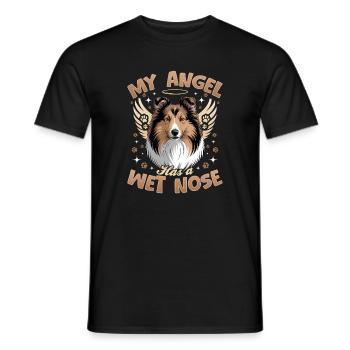 Shetland Sheepdog Sheltie Dog Breed - Men's T-Shirt - black - Front - AI Model Male 178 light (178cm)