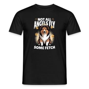 Shetland Sheepdog Sheltie Dog Breed - Men's T-Shirt - black - Front - AI Model Male 178 light (178cm)