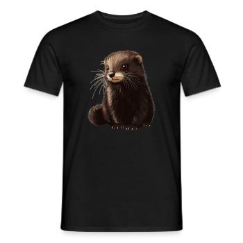 Nerze Nerz - Männer T-Shirt - Schwarz - Vorne - AI Model Male 178 light (178cm)