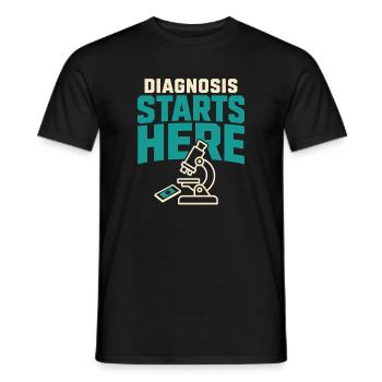 Pathology Laboratory Week, Diagnostics, - Men's T-Shirt - black - Front - AI Model Male 178 light (178cm)