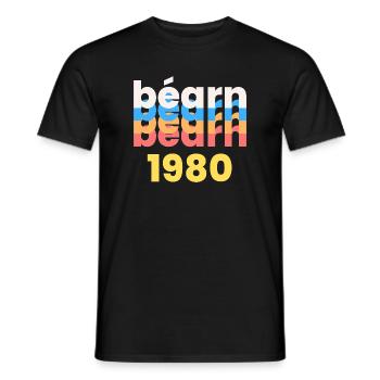 Bearn 1980 T-Shirt Cadeau Humour - T-shirt homme - noir - Devant - AI Model Male 178 light (178cm)