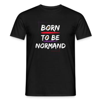 Born To Be Normand Funny Gift T-Shirt - Men's T-Shirt - black - Front - AI Model Male 178 light (178cm)