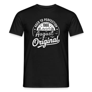 Originaler Augustjahrgang 1966 - Männer T-Shirt - Schwarz - Vorne - AI Model Male 178 light (178cm)