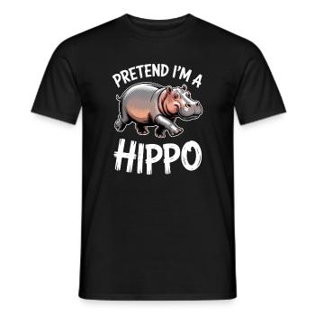 Hippopotamus Sayings Hippopotamus Joke Hippopotamus Gift - Men's T-Shirt - black - Front - AI Model Male 178 light (178cm)