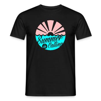 Summer Calling Sunset Splash - Men's T-Shirt - black - Front - AI Model Male 178 light (178cm)