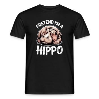 Nilpferd Sprüche Flusspferd Witz Nilpferd Geschenk - Männer T-Shirt - Schwarz - Vorne - AI Model Male 178 light (178cm)