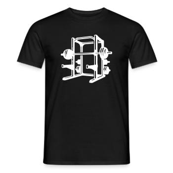 Training Weights Dumbbells - Men's T-Shirt - black - Front - AI Model Male 178 light (178cm)