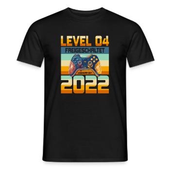 4. Geburtstag Junge Mädchen 2022 Gaming Gamer - Männer T-Shirt - Schwarz - Vorne - AI Model Male 178 light (178cm)