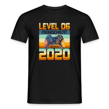 6. Geburtstag Junge Mädchen 2020 Gaming Gamer - Männer T-Shirt - Schwarz - Vorne - AI Model Male 178 light (178cm)