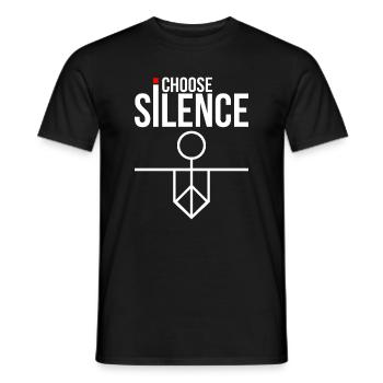 Je choisis le silence - T-shirt homme - noir - Devant - AI Model Male 178 light (178cm)