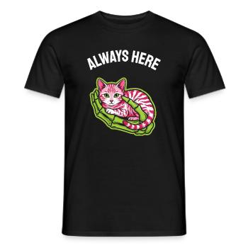 Toujours bien de dire chaton squelette chaton à main - T-shirt homme - noir - Devant - AI Model Male 178 light (178cm)