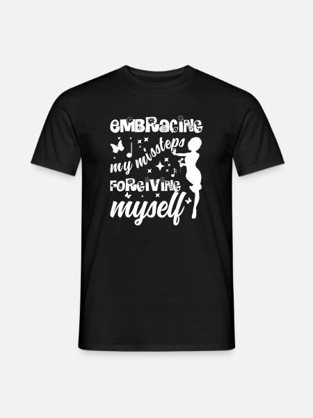 Meine Fehltritte annehmen – Selbstliebe vergeben - Männer T-Shirt - Schwarz
