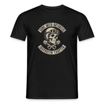 Söhne mit Arthritis Schädel-Ibuprofen-Biker - Männer T-Shirt - Schwarz - Vorne - AI Model Male 178 light (178cm)