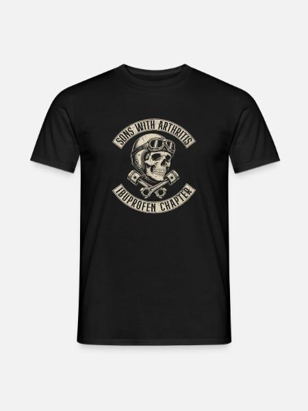 Sons With Arthritis Skull Ibuprofen Biker - Men's T-Shirt - black