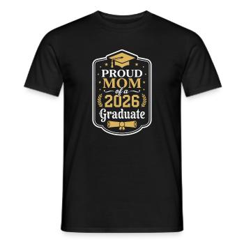Fière maman d’un diplômé de 2026 - T-shirt homme - noir - Devant - AI Model Male 178 light (178cm)