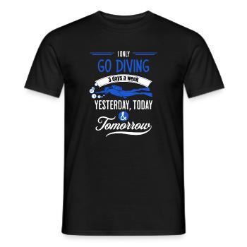 Plongée sous-marine 3 jours par semaine Drôle - T-shirt homme - noir - Devant - AI Model Male 178 light (178cm)