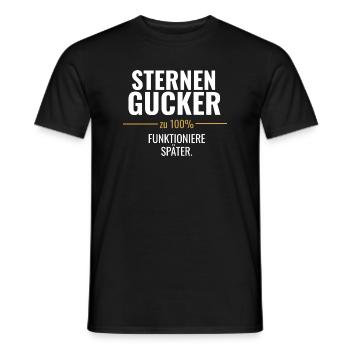 Sternen Gucker – Funktioniere später - Männer T-Shirt - Schwarz - Vorne - AI Model Male 178 light (178cm)