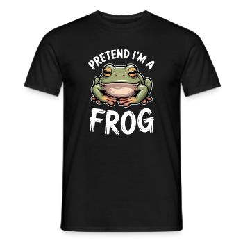 Expressions de grenouilles, Grenouilles, drôle de cadeau de grenouille - T-shirt homme - noir - Devant - AI Model Male 178 light (178cm)