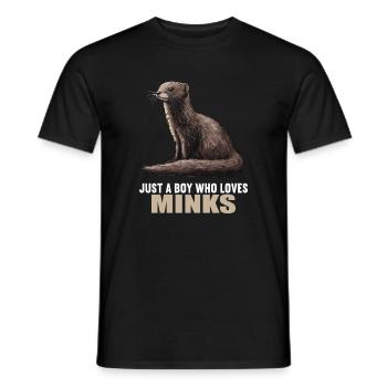 Nerze Nerz - Männer T-Shirt - Schwarz - Vorne - AI Model Male 178 light (178cm)
