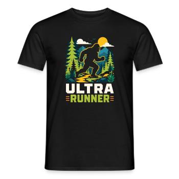 Coureur d’ultra - T-shirt homme - noir - Devant - AI Model Male 178 light (178cm)