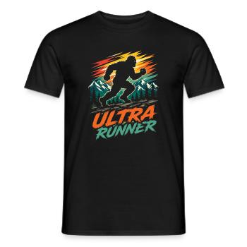 Coureur d’ultra - T-shirt homme - noir - Devant - AI Model Male 178 light (178cm)