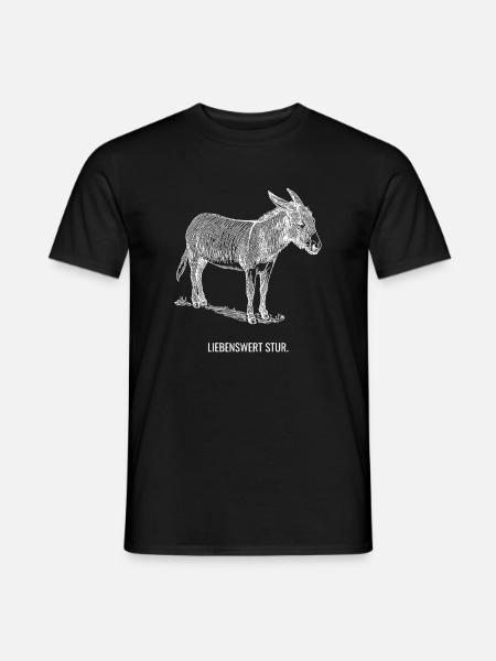 Liebenswert stur. - Männer T-Shirt - Schwarz