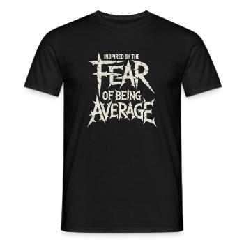 Mindset Inspired By Fear Of Average Bodybuilding - Männer T-Shirt - Schwarz - Vorne - AI Model Male 178 light (178cm)