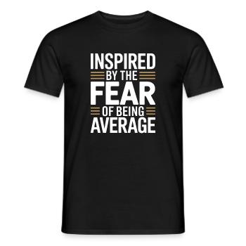 Mindset Inspired By Fear Of Average Bodybuilding - Männer T-Shirt - Schwarz - Vorne - AI Model Male 178 light (178cm)