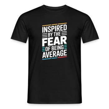 Mindset Inspired By Fear Of Average Bodybuilding - Männer T-Shirt - Schwarz - Vorne - AI Model Male 178 light (178cm)