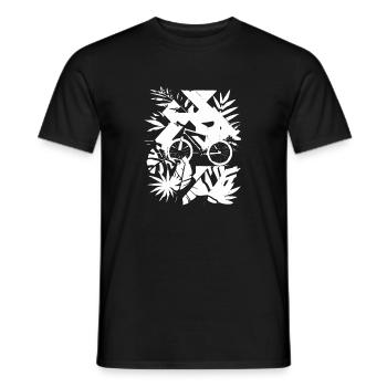 Mountain Bike Graphics - Men's T-Shirt - black - Front - AI Model Male 178 light (178cm)