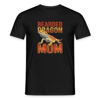 Bearded Dragon Mom Animal Lover Reptile Fan - Men's T-Shirt - black - Front - AI Model Male 178 light (178cm)