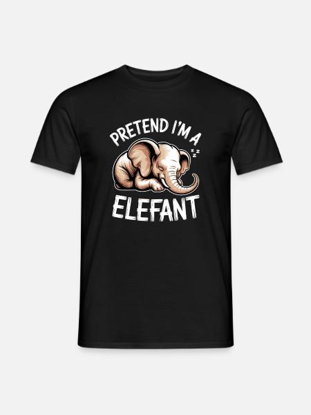Expressions d’éléphant Éléphant Drôle d’éléphant - T-shirt homme - noir