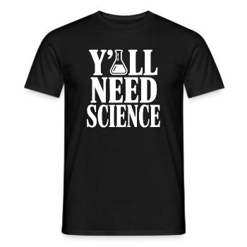 Vous avez besoin de science - T-shirt homme - noir - Devant - AI Model Male 178 light (178cm)