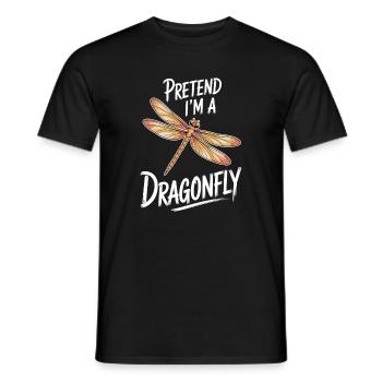 Dragonfly Sayings Dragonfly Funny Dragonflies Gift - Men's T-Shirt - black - Front - AI Model Male 178 light (178cm)