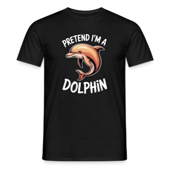 Delphin Sprüche Delphine Lustig Delphin Geschenk - Männer T-Shirt - Schwarz - Vorne - AI Model Male 178 light (178cm)