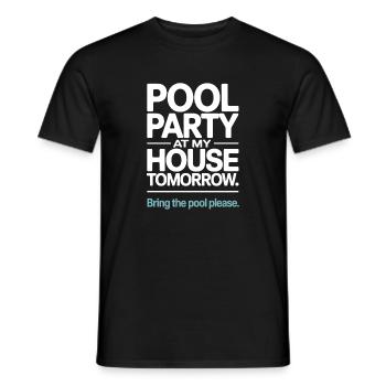 Pool Party Bring The Pool Summer Pool Party Saying - Men's T-Shirt - black - Front - AI Model Male 178 light (178cm)
