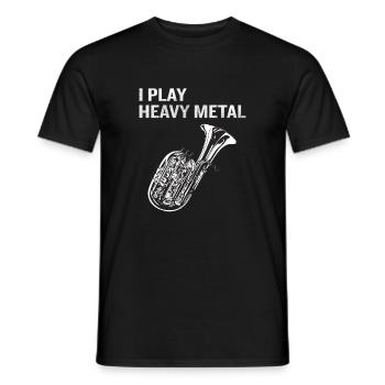 Le tuba rencontre le heavy metal - T-shirt homme - noir - Devant - AI Model Male 178 light (178cm)