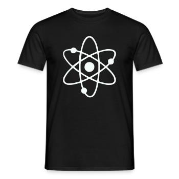 Atom Model Line Art - Men's T-Shirt - black - Front - AI Model Male 178 light (178cm)