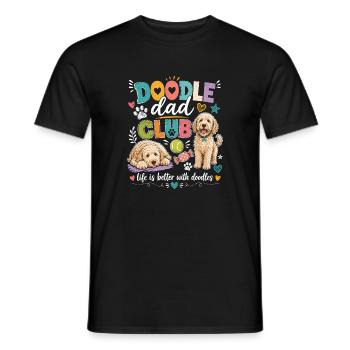 Doodle Dad Club Dog Love - Men's T-Shirt - black - Front - AI Model Male 178 light (178cm)