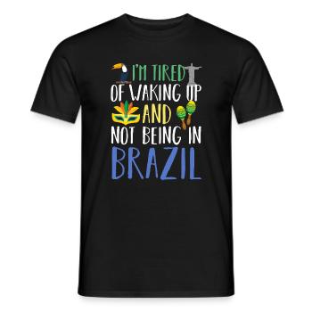 Brasilien - Männer T-Shirt - Schwarz - Vorne - AI Model Male 178 light (178cm)